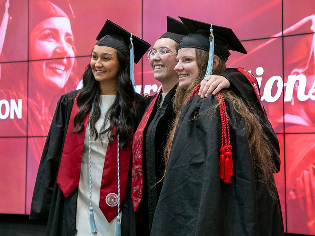 Graduates posing for a picture