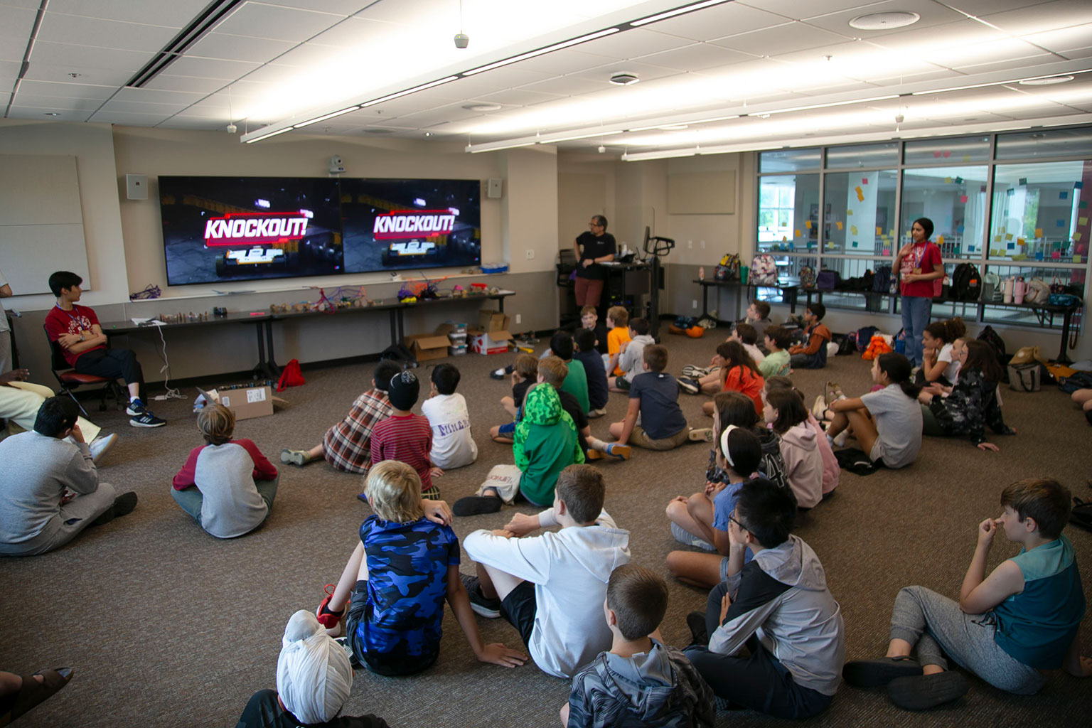 Students participate in Robocamp at the IU School of Education