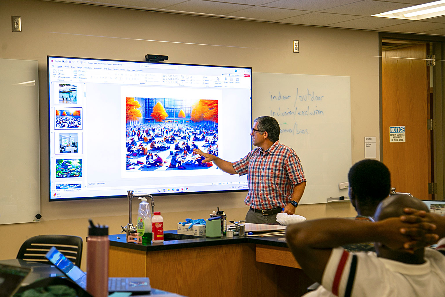 Professor Adam Maltese teaching EDUC Q612: AI in Education at the IU School of Education